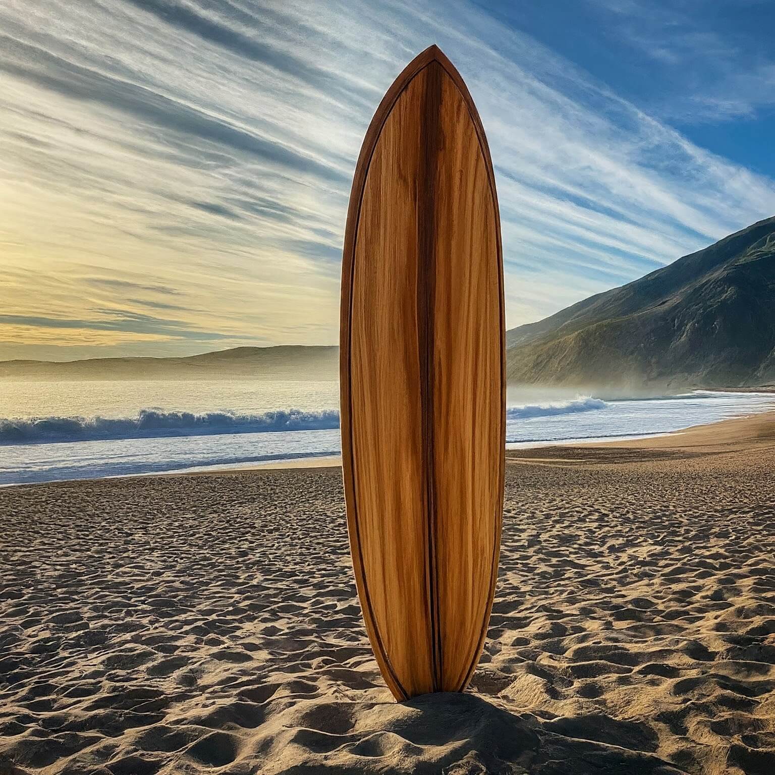 Fiberglass surfboard