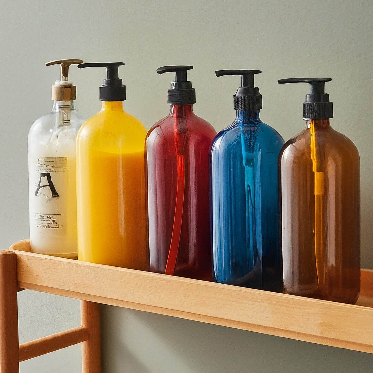 Handwash bottles.